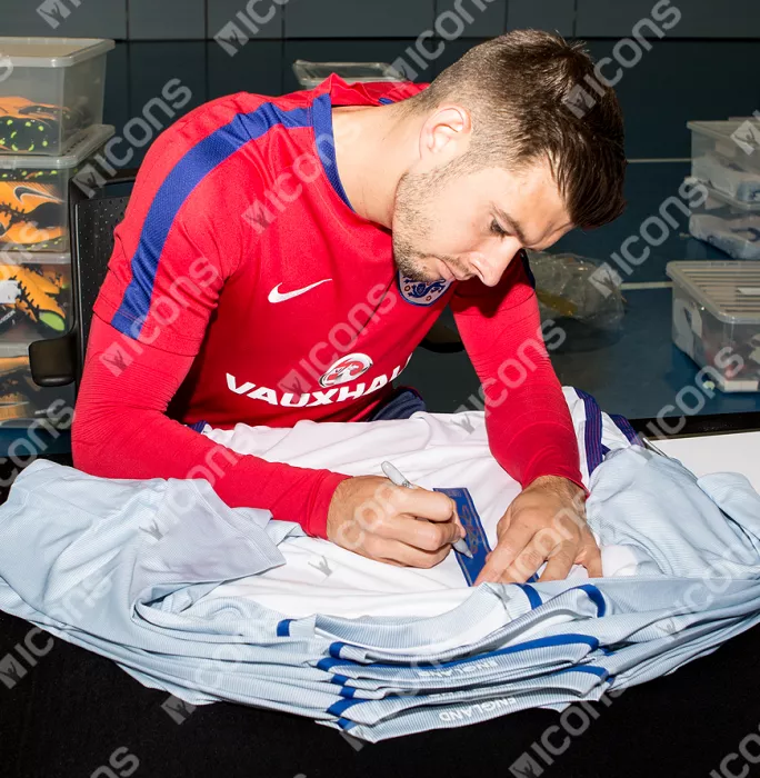 Aaron Cresswell England Back Signed 2016-17 Home Shirt