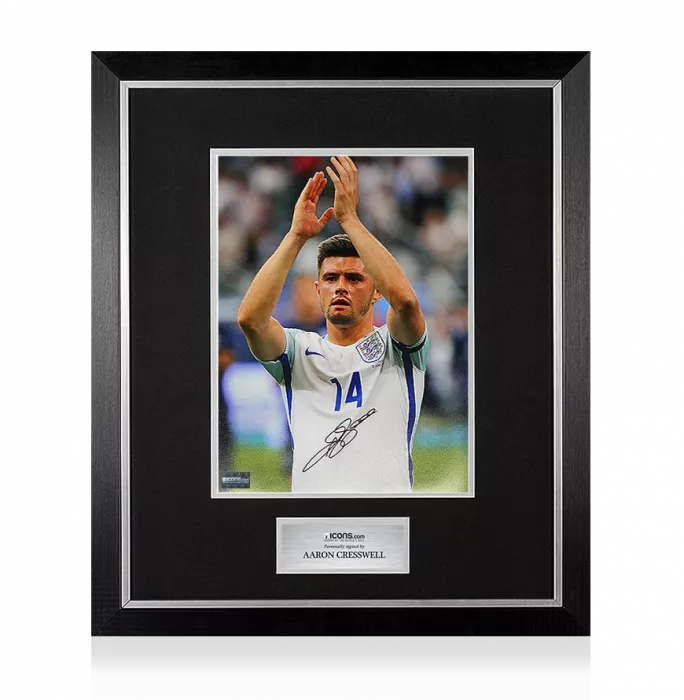 Aaron Cresswell Signed England Photo In Premium Photo Frame
