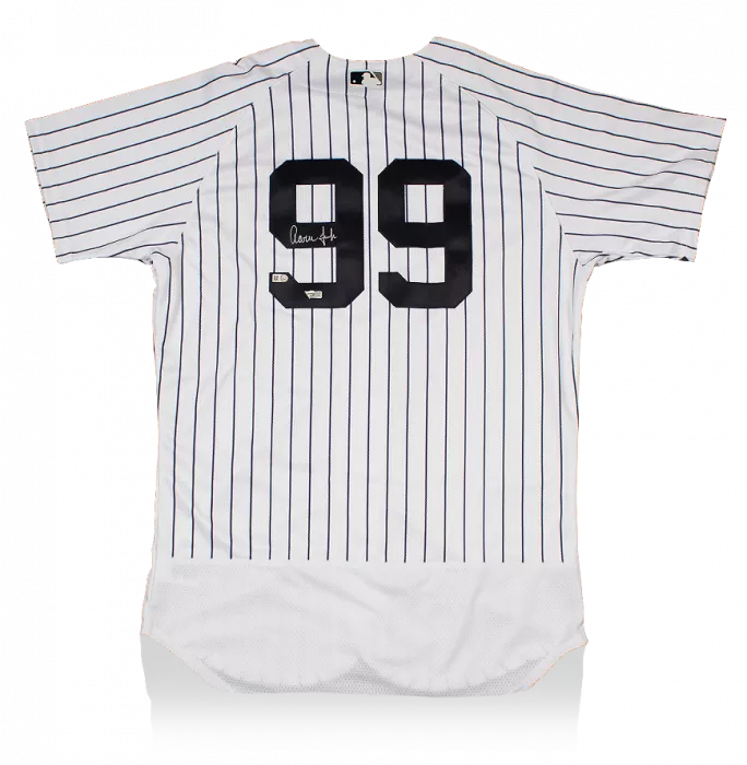 Aaron Judge Back Signed White New York Yankees Home Jersey