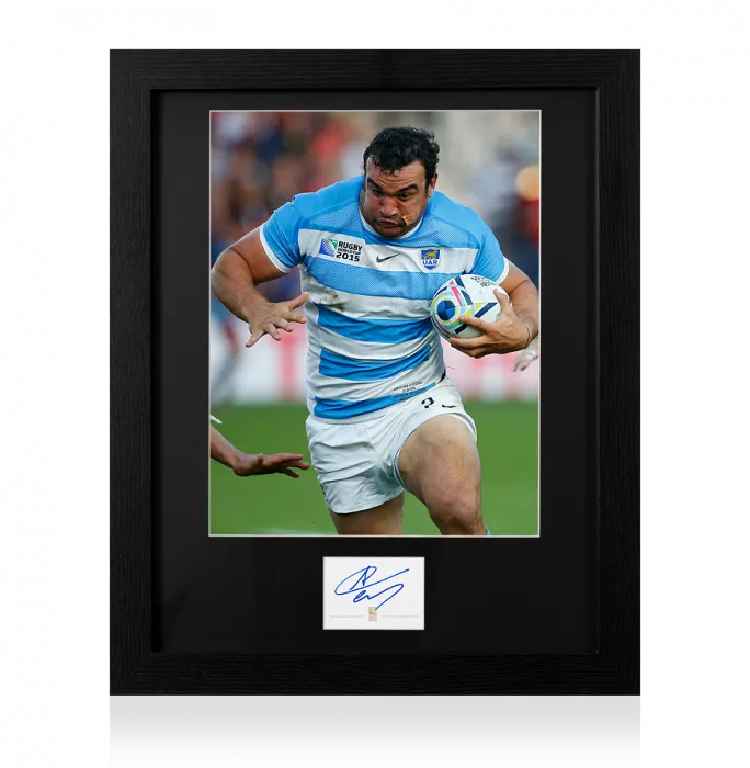 Agustin Creevy Signed Rugby World Cup 2015 Card and Argentina Photo Frame