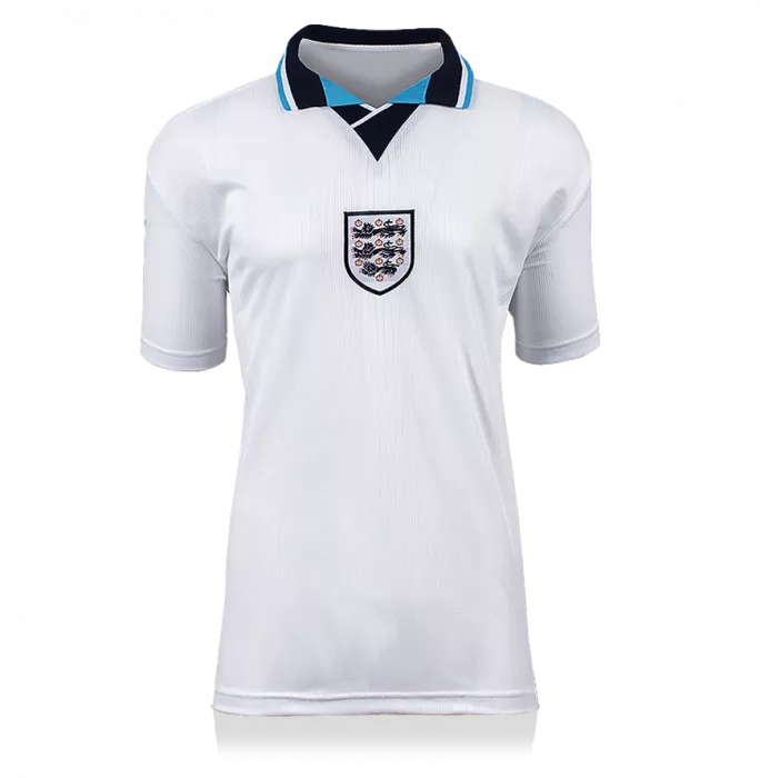 Alan Shearer Back Signed England 1996 Home Shirt