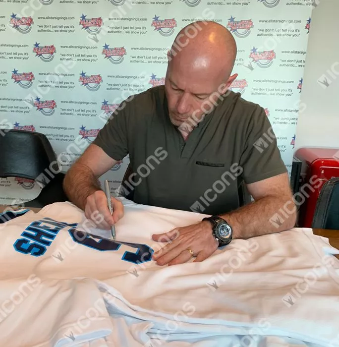 Alan Shearer Back Signed England 1996 Home Shirt In Hero Frame: Option 1