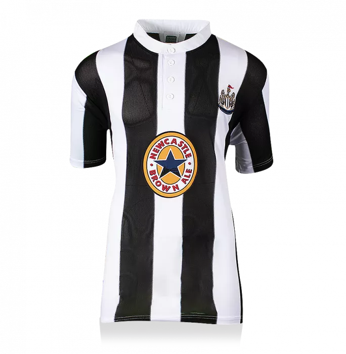 Alan Shearer Back Signed Newcastle United Retro Home Shirt