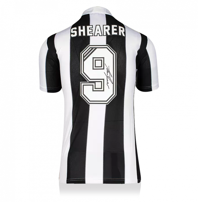 Alan Shearer Back Signed Newcastle United Retro Home Shirt
