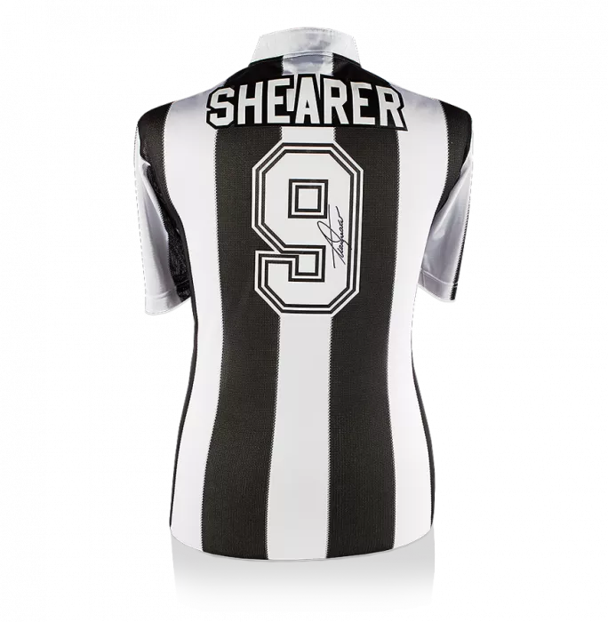 Alan Shearer Back Signed Newcastle United Retro Home Shirt