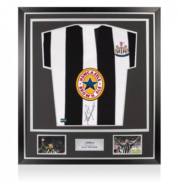 Alan Shearer Front Signed Newcastle 1996-97 Home Shirt In Classic Frame