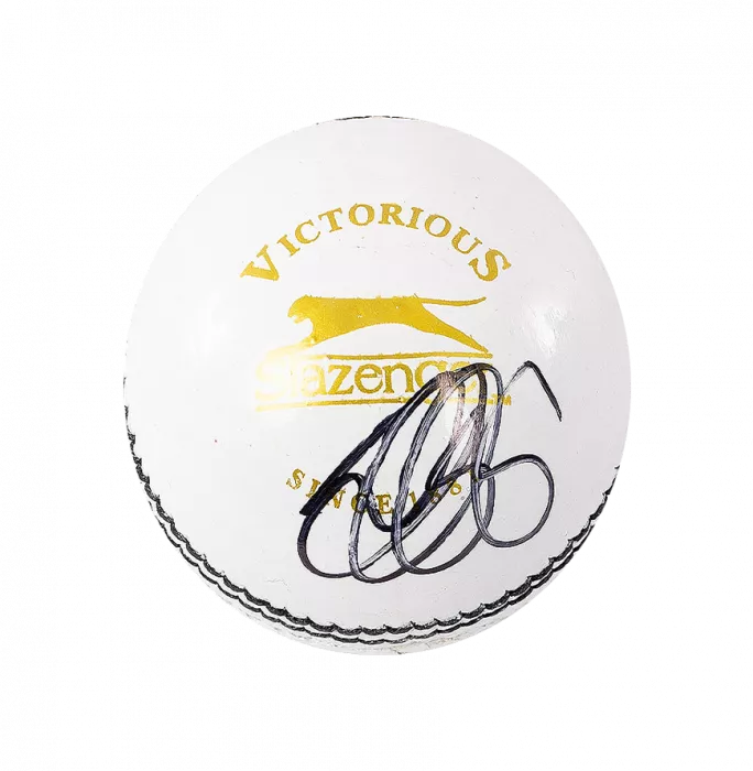 Alastair Cook Signed White Slazenger Cricket Ball