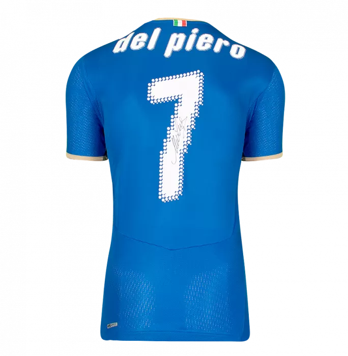 Alessandro Del Piero Back Signed Italy 2008 Home Shirt In Hero Frame: Option 1