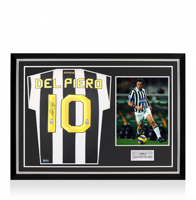 Alessandro Del Piero Back Signed Juventus 2010-11 Home Shirt In Hero Frame: Option 1