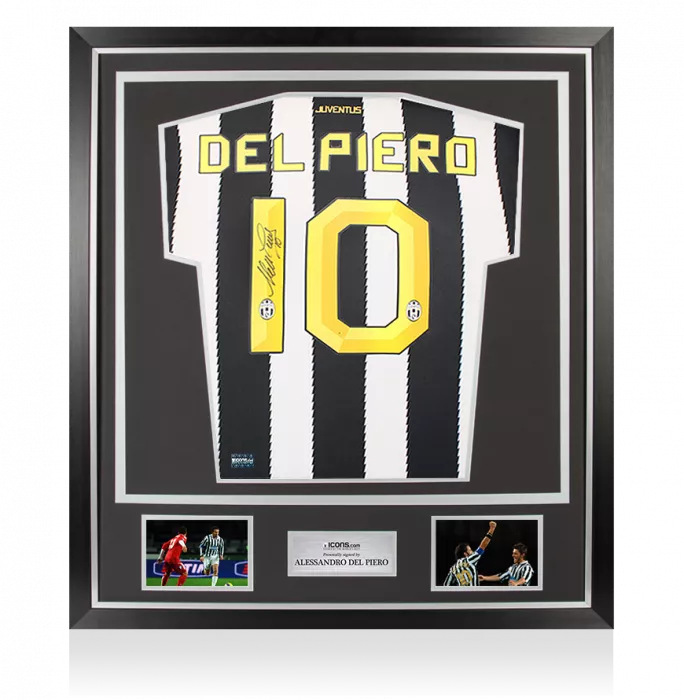 Alessandro Del Piero Back Signed Juventus 2010-11 Home Shirt In Classic Frame