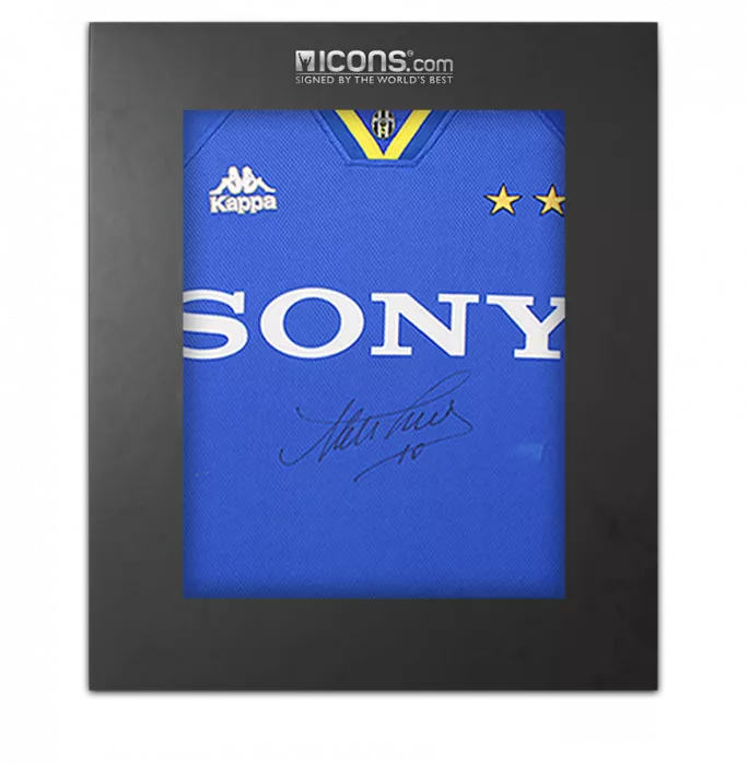 Alessandro Del Piero Front Signed Juventus 1995-97 Away Shirt In Deluxe Packaging