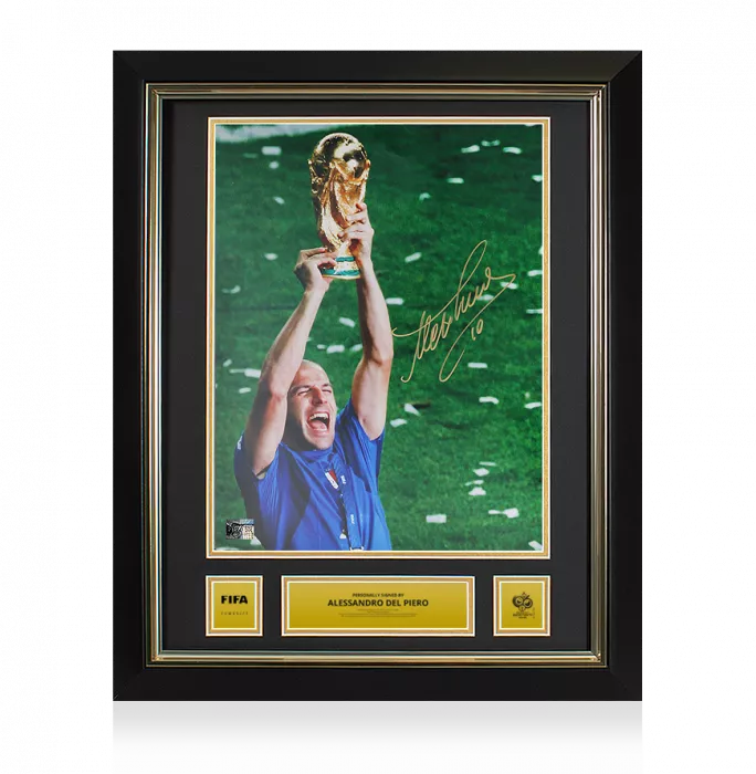 Alessandro Del Piero Official 2006 FIFA World Cup™ Signed and Framed Italy Photo: 2006 Winner
