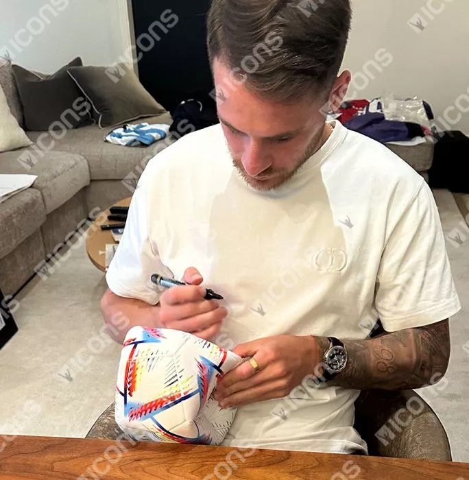 Alexis Mac Allister Official 2022 FIFA World Cup™ Signed Football In Acrylic Case