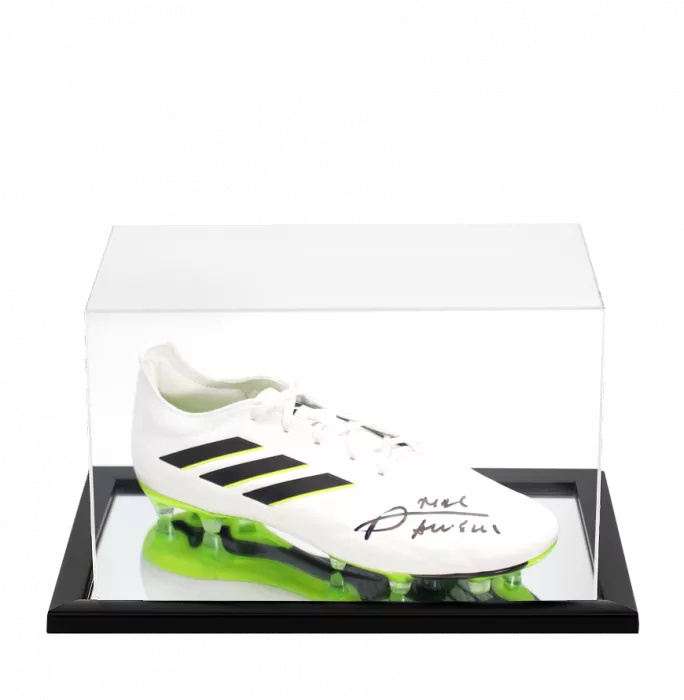 Alexis Mac Allister Signed White Adidas Copa Football Boot In Acrylic Case