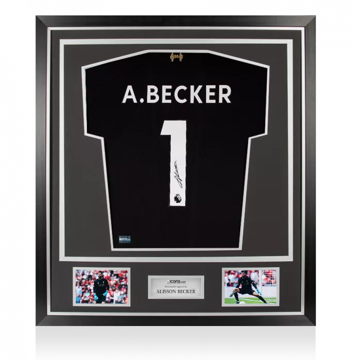 Alisson Becker Back Signed Liverpool 2019-20 Goalkeeper Shirt In Classic Frame