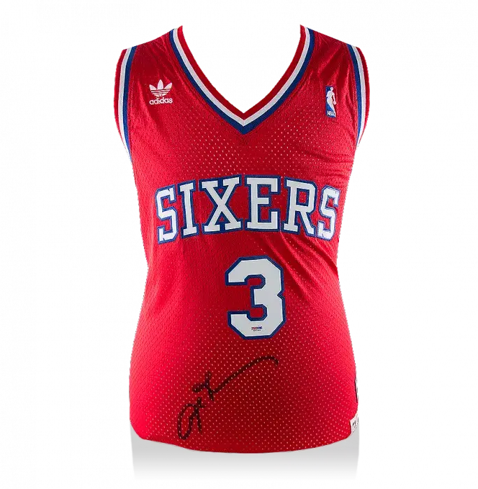 Allen Iverson Front Signed Philadelphia 76ers Jersey