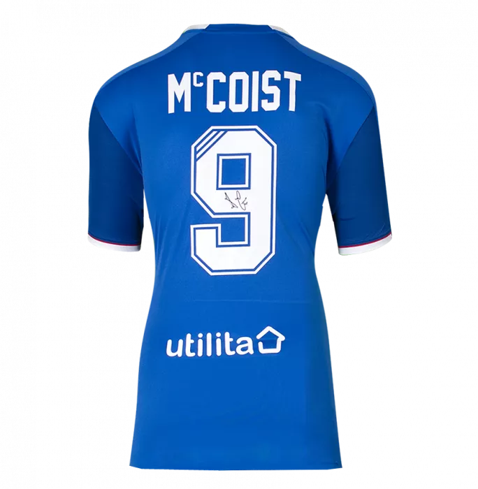 Ally McCoist Back Signed Rangers 2018-19 Home Shirt In Classic Frame