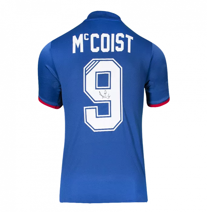 Ally McCoist Back Signed Rangers Home Shirt In Classic Frame