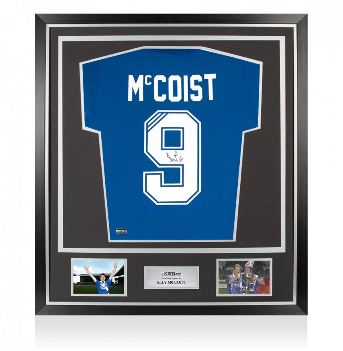 Ally McCoist Back Signed Rangers Home Shirt In Classic Frame