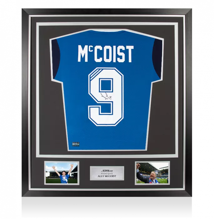 Ally McCoist Back Signed Rangers Home Shirt In Classic Frame