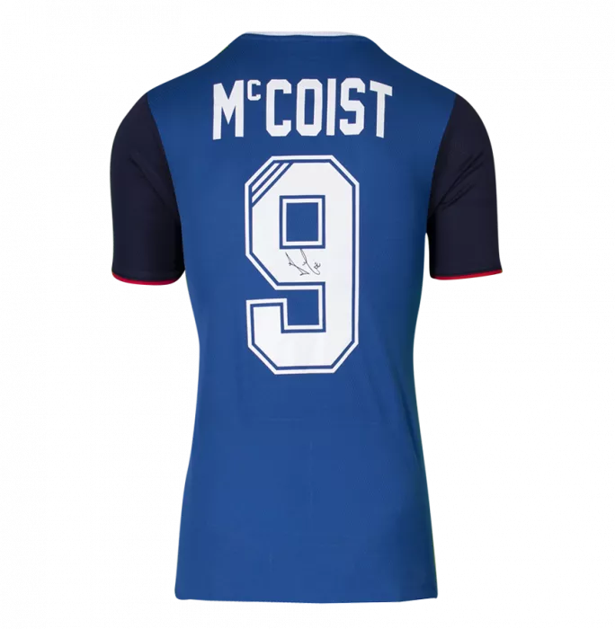 Ally McCoist Back Signed Rangers Home Shirt In Hero Frame: Option 1