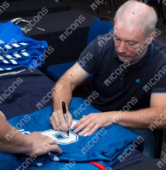 Ally McCoist Back Signed Rangers Home Shirt In Hero Frame: Option 1