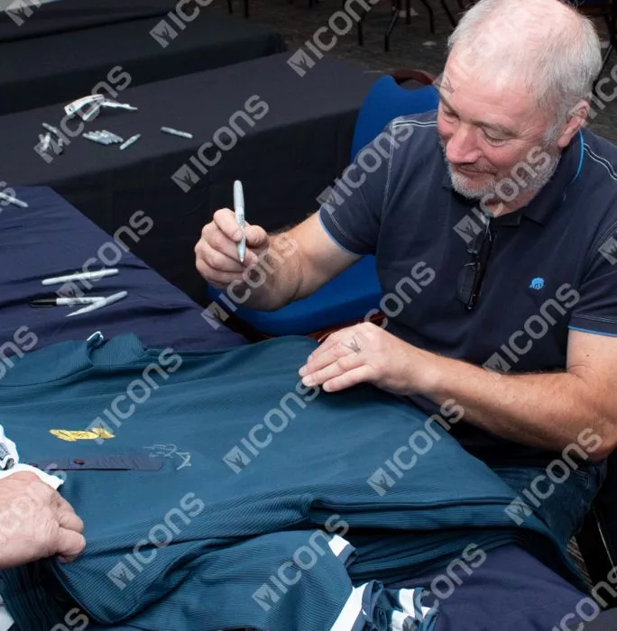 Ally McCoist Front Signed Scotland 1990 Home Shirt In Classic Frame