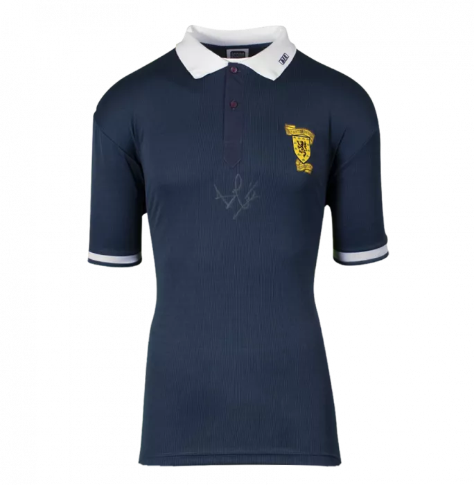 Ally McCoist Front Signed Scotland 1990 Home Shirt In Classic Frame