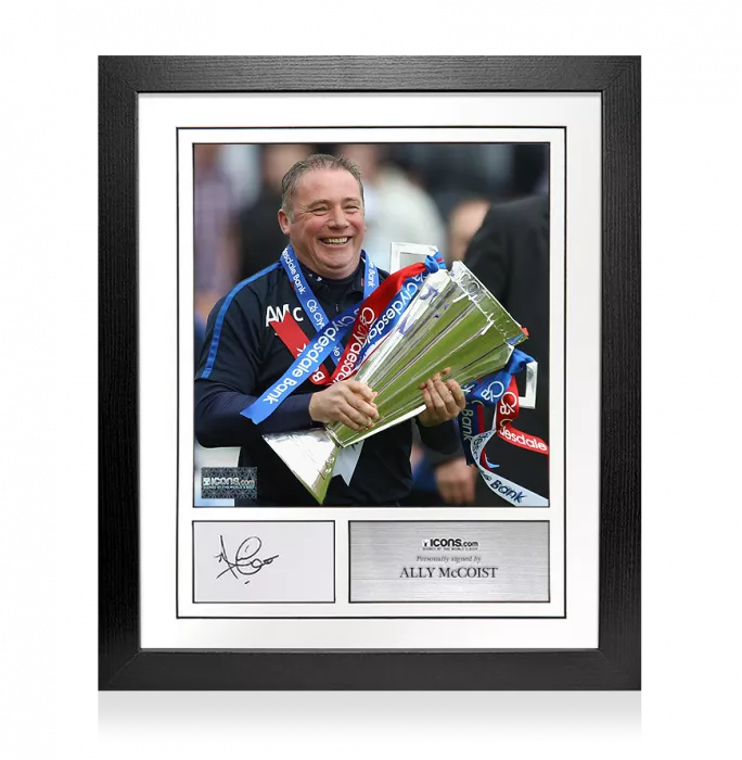 Ally McCoist Signed Card And Rangers Photo Frame – Option 1