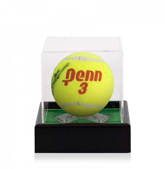 Andre Agassi Signed Tennis Ball In Acrylic Case