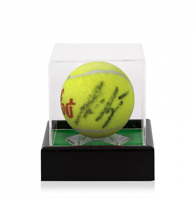 Andre Agassi Signed Tennis Ball In Acrylic Case