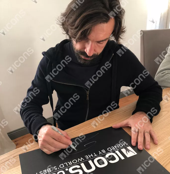 Andrea Pirlo Back Signed AC Milan 2006-07 Away Shirt In Hero Frame: Option 1