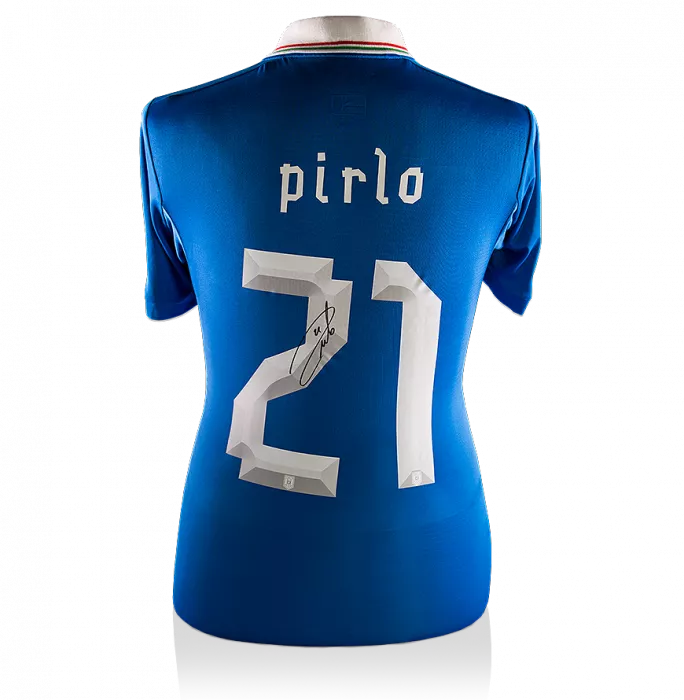Andrea Pirlo Back Signed Italy 2012 Home Shirt
