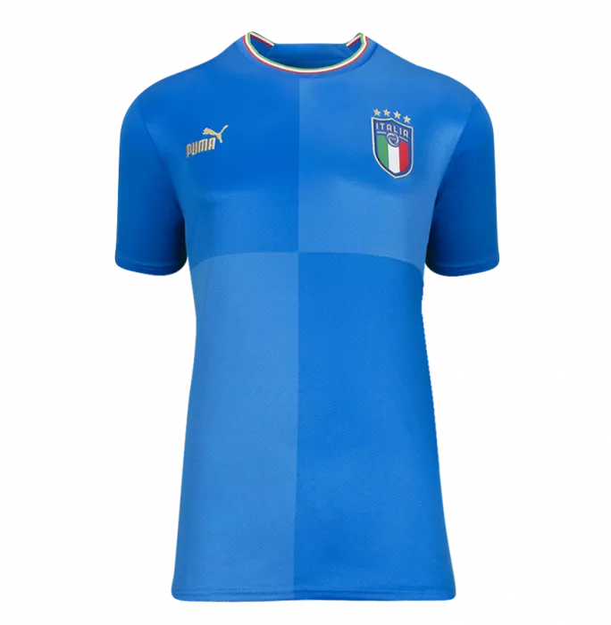 Andrea Pirlo Back Signed Italy 2022-23 Home Shirt In Deluxe Packaging