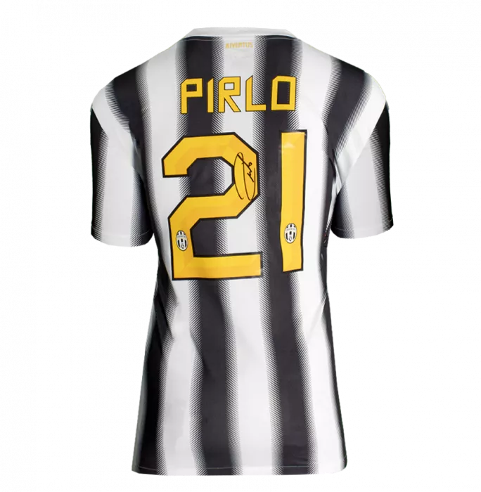 Andrea Pirlo Back Signed Juventus 2011-12 Home Shirt In Classic Frame