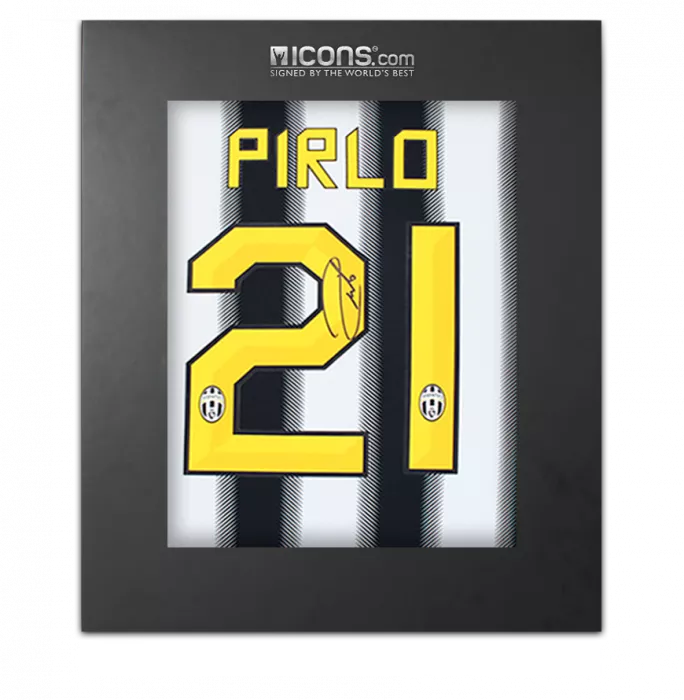 Andrea Pirlo Back Signed Juventus 2011-12 Home Shirt In Deluxe Packaging