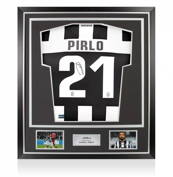 Andrea Pirlo Back Signed Juventus 2012-13 Home Shirt In Classic Frame: Scudetto Edition