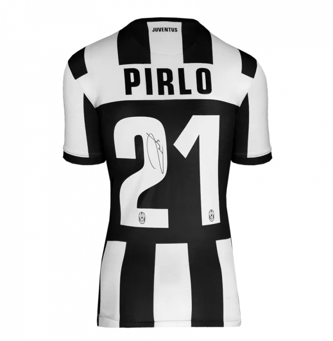 Andrea Pirlo Back Signed Juventus 2012-13 Home Shirt In Hero Frame: Option 1