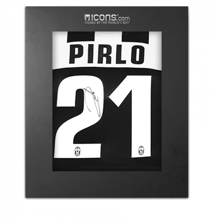 Andrea Pirlo Back Signed Juventus 2012-13 Home Shirt In Deluxe Packaging