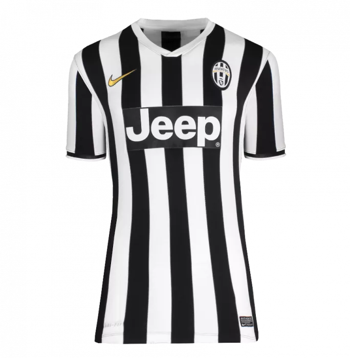 Andrea Pirlo Back Signed Juventus 2013-14 Home Shirt In Deluxe Packaging