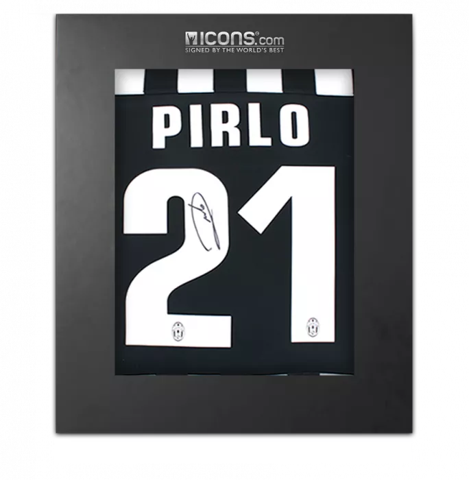 Andrea Pirlo Back Signed Juventus 2013-14 Home Shirt In Deluxe Packaging