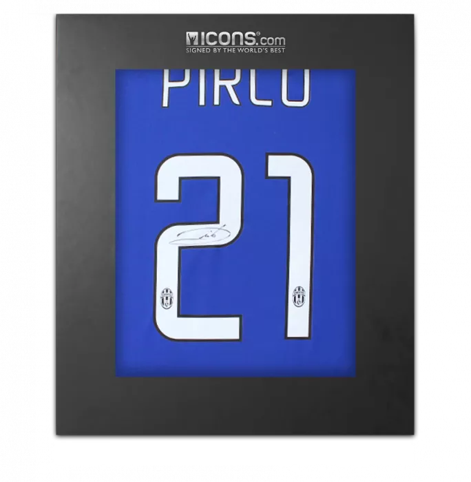 Andrea Pirlo Back Signed Juventus 2014-15 Away Shirt In Deluxe Packaging