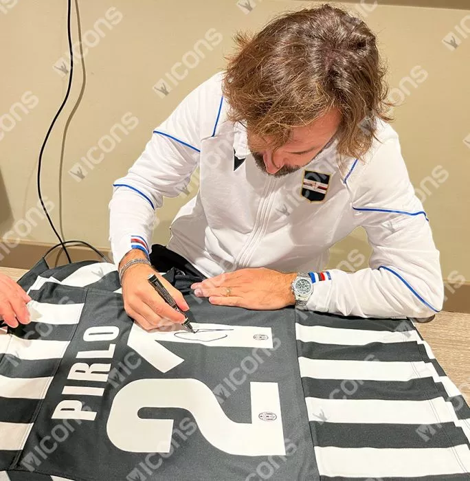 Andrea Pirlo Back Signed Juventus 2015-16 Home Shirt