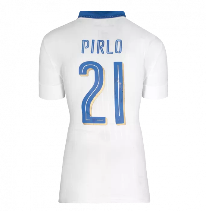 Andrea Pirlo Back Signed Signed Italy 2016 Away Shirt In Classic Frame