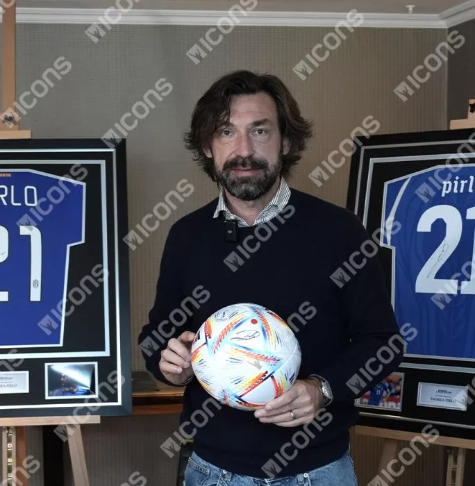 Andrea Pirlo Official FIFA World Cup™ Signed Football In Acrylic Case