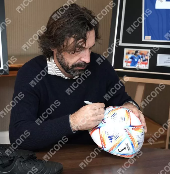 Andrea Pirlo Official FIFA World Cup™ Signed Football In Acrylic Case