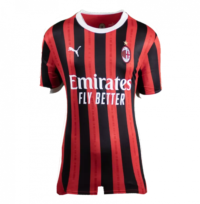 Andrea Pirlo Official UEFA Champions League Back Signed And Hero Framed AC Milan 2024-25 Home Shirt With Fan Style Numbers