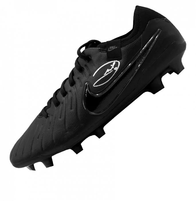 Andrea Pirlo Official UEFA Champions League Signed Nike Tiempo Black Boot In Photo Acrylic Case: Option 1