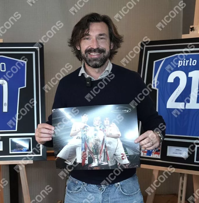 Andrea Pirlo Official UEFA Champions League Signed And Framed AC Milan Photo: UEFA Champions League Winner