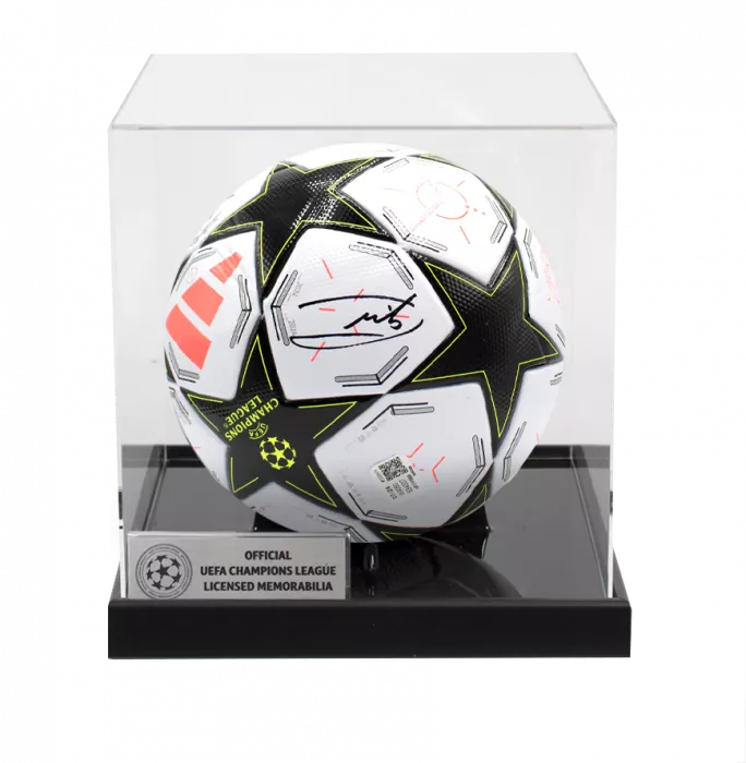 Andrea Pirlo Official UEFA Champions League Signed Football In Acrylic Case